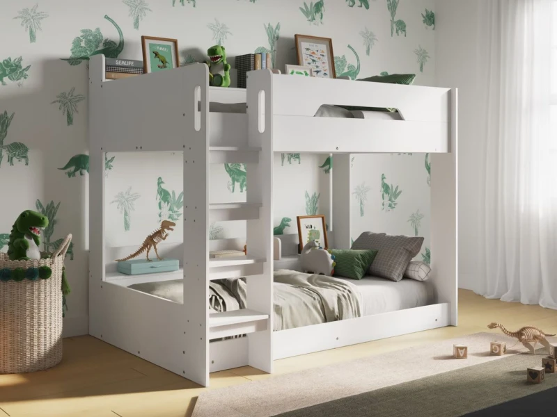 Image of Flair Gravity Bunk Bed in White Size: Single White Unisex Single