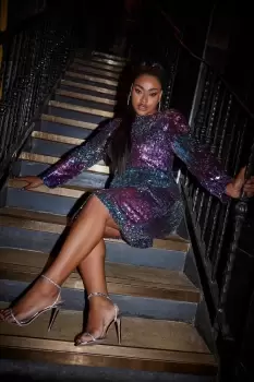 Image of Sequin Shift Dress