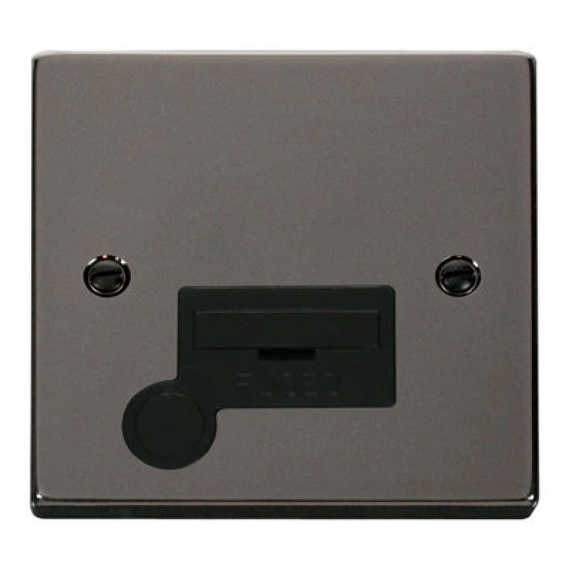 Image of SE Home Black Nickel 13A Fused Connection Unit With Flex Black