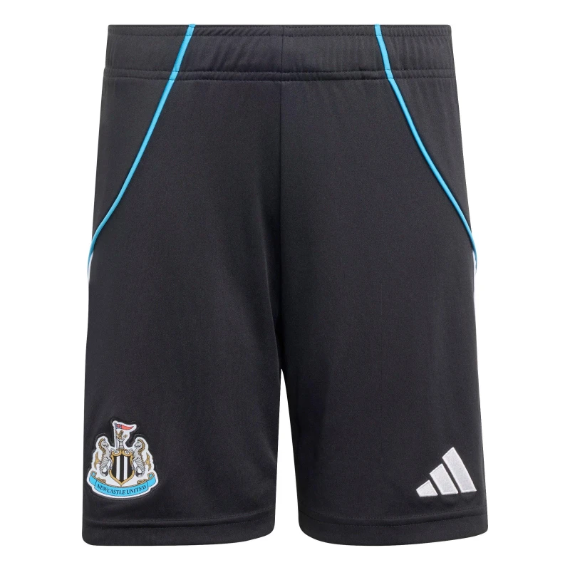 Image of adidas Newcastle United Home Shorts 2025 2026 Juniors Black/White unisex 7-8 Years