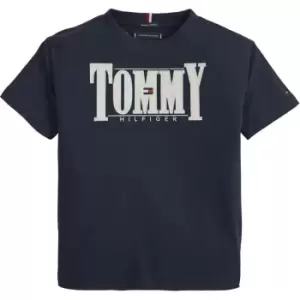 Image of Tommy Hilfiger Cord Applique Tee - Blue