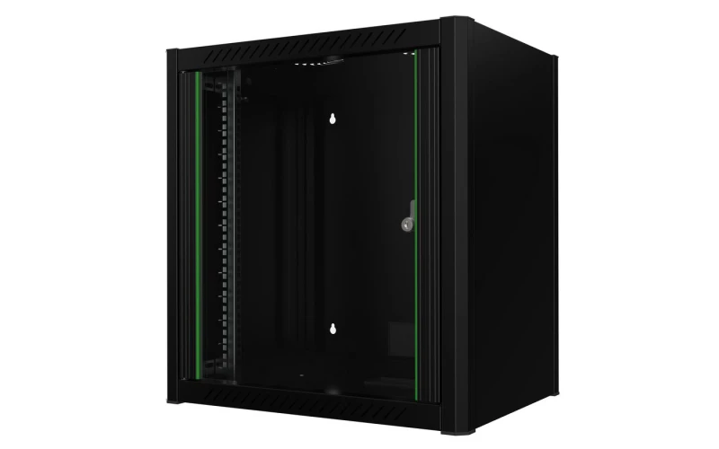Image of Lanview RWM12U45BL rack cabinet 12U Wall mounted rack Black