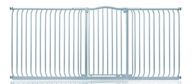 Image of Safetots Extra Tall Curved Top Safety Gate, 225Cm - 234Cm, Matt Grey, Extra Tall 100Cm In Height, Pressure Fit Stair Gate
