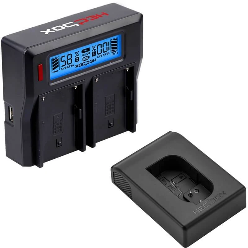 Image of Hedbox RP-DC50 Charger Dual Battery Charger and BLK22 Plate Kit