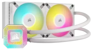 Image of Corsair iCue H100i Elite Capellix XT 240mm ARGB All-in-One Liquid Cooler - White - CW-9060072-WW
