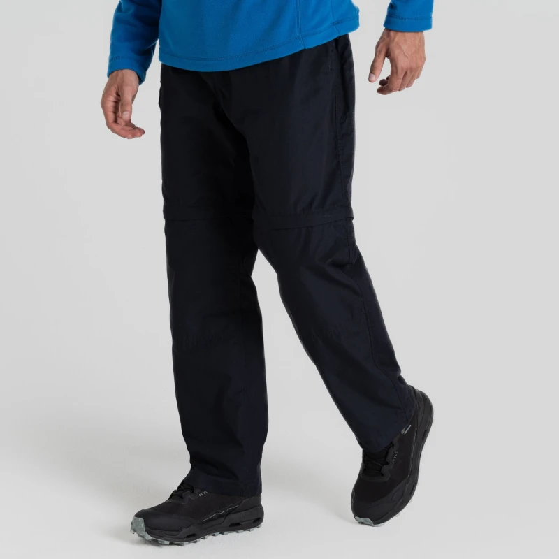 Image of Craghoppers Craghoppers Men Kiwi Convertible Trousers in Dark Navy Size: 32R Dark Navy 32R Male 5063260101349