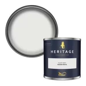 Image of Dulux Heritage Velvet Matt Indian White Matt Emulsion Paint 125ml