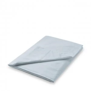 Image of Hotel Light Blue Combed Cotton Percale 300 Thread Count Kahala' Flat Sheet - single