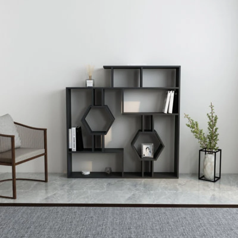 Image of Decorotika Tamara Bookcase Shelving Unit Black