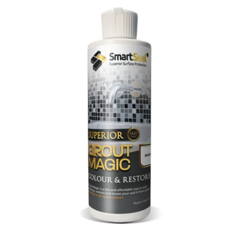 Image of Smartseal Grout Magic (237Ml) White, Grout Sealer & Reviver, Superior To Grout Paint, 15Yr Lifespan, White 5.061E+12