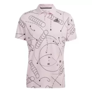 Image of adidas Club Graphic Tennis Polo Shirt Mens - Pink