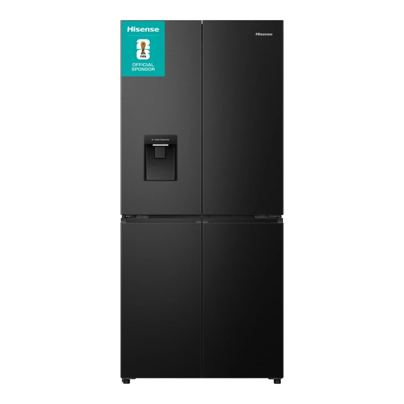 Image of Hisense RQ5P470SMFE WiFi Connected Non-Plumbed Total No Frost American Fridge Freezer - Black / Stainless Steel - E Rated