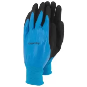 Image of Aquamax Gardening Gloves (M) (Blue/Black) - Blue/Black - Town&country