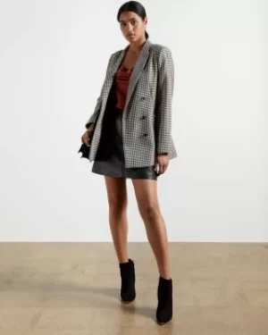 Image of Ted Baker A-line Leather Mini Skirt