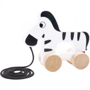 Image of Zebra Wooden Pull Along Toy
