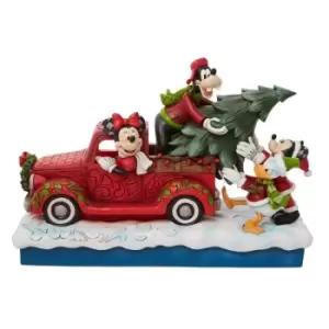Image of Disney Traditions 6010868 Fab 4 With Red Truck And Tree - P01486