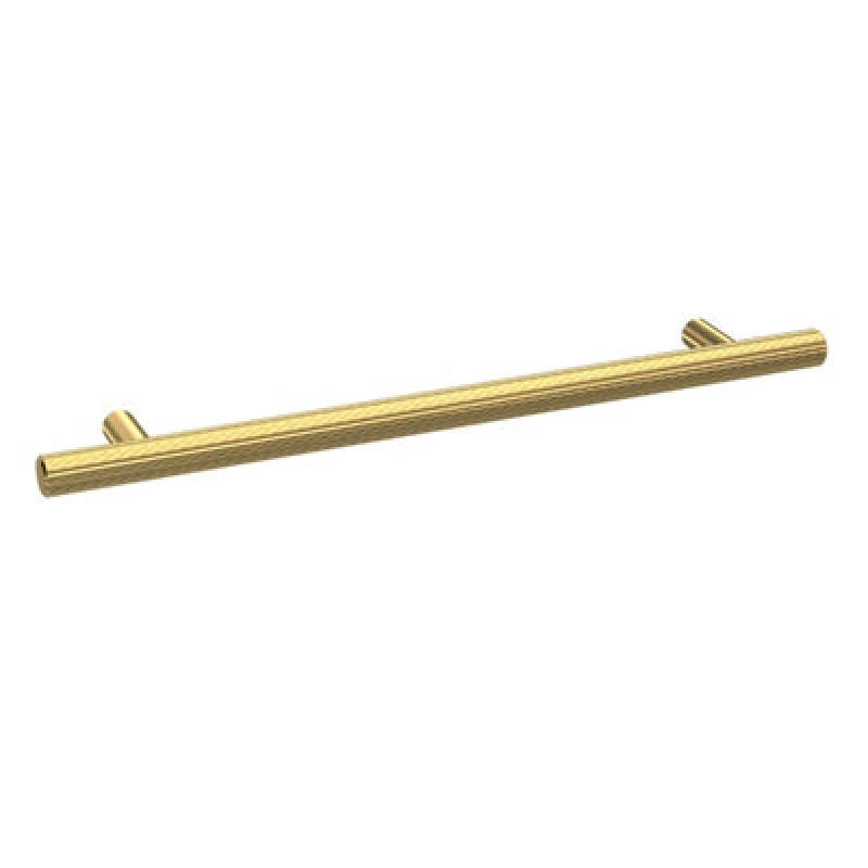 Image of Balterley Knurled Bar Furniture Handle 252mm 192mm CentresBrushed Brass Bronze