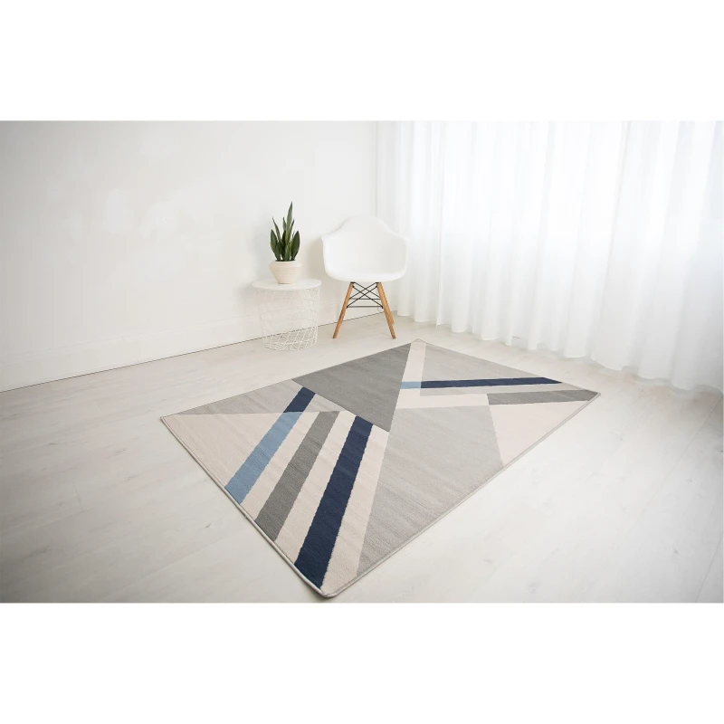 Image of Rugstyle BALLETTO 186B Beige/Navy unisex 80x150cm