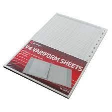 Image of Rexel Twinlock Variform V4 Refill Sheets Double Ledger Pack of 75 -