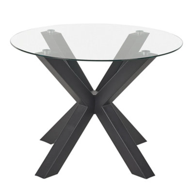 Image of Beliani Dining Table Otium Black 100 Cm 100 Cm