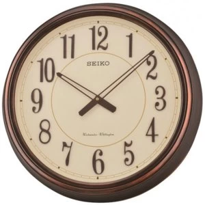 Image of Seiko Westminster/Whittington Dual Chimes Wall Clock - Dark Brown