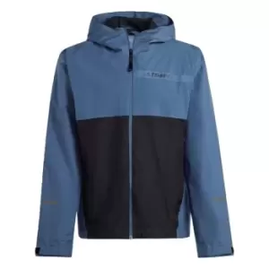 Image of adidas Terrex Multi RAIN. RDY 2-Layer Rain Jacket Mens - Blue