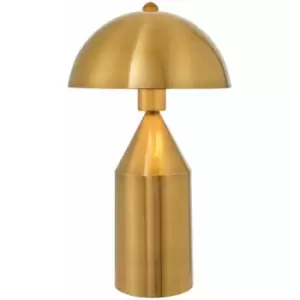 Image of Decorative Antique Brass Table Lamp - Inline Switch - Requires 60W E27 gls Bulb