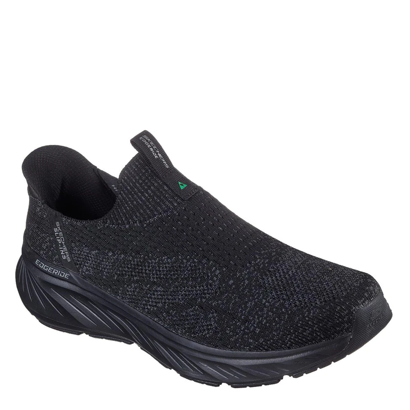 Image of Skechers Mens Engineered Knitted Slip On Trainers Black male 8 (42)
