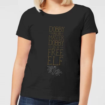 Image of Harry Potter Dobby Is A Free Elf Womens T-Shirt - Black - XXL