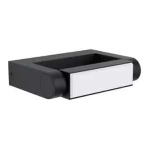 Image of IP44 Outdoor Wall Light Black Cast Aluminium 4.8W Built in LED Porch Lamp