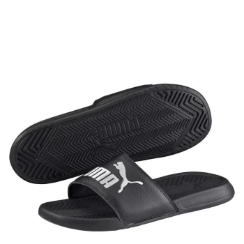 Image of Puma Popcat Mens Sliders - Black/White
