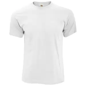 Image of Fruit Of The Loom Mens Screen Stars Original Full Cut Short Sleeve T-Shirt (M) (White)