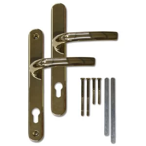 Image of Alpha 92 PZ Sprung uPVC Door Handles - 250mm 215mm fixings