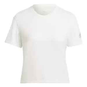 Image of adidas Cropped T Shirt Womens - Grey