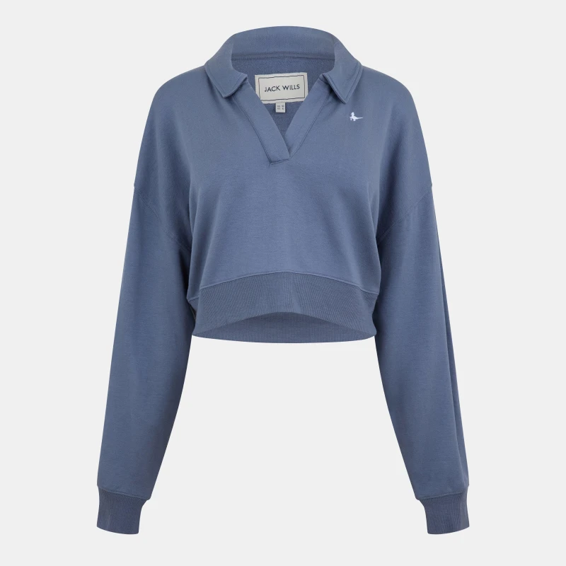 Image of Jack Wills Collar Modal Top - Blue Blue 6