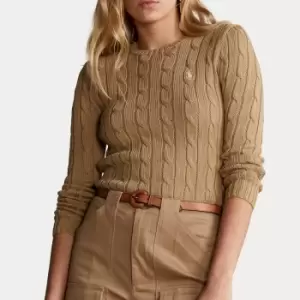 Image of Polo Ralph Lauren Womens Julianna-Classic-Long Sleeve-Sweater - Luxury Tan - L