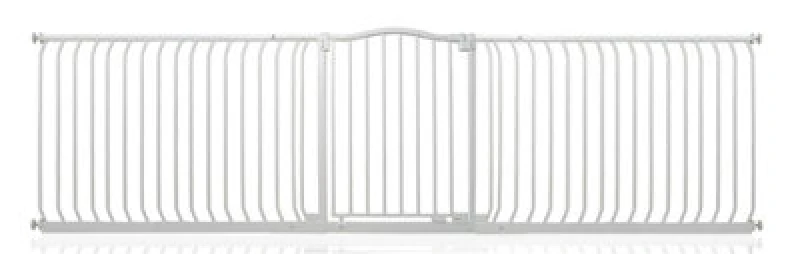 Image of Safetots Curved Top Safety Gate, 271Cm - 280Cm, Matt White, Pressure Fit Stair Gate