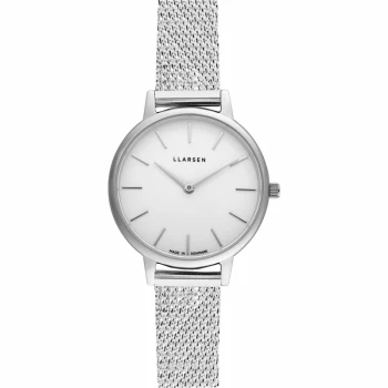 Image of LLARSEN White and Silver 'Caroline' Ladies Classical Watch - 146sws3-mss3-12