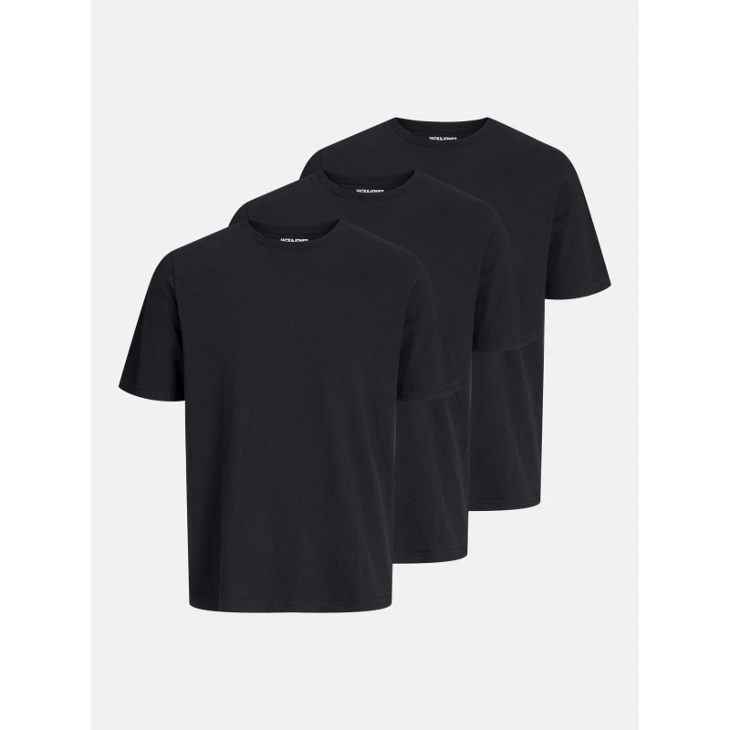 Image of Jack and Jones Under Tee 3 Pack Regular Fit T-Shirts Sml Black 29351503055