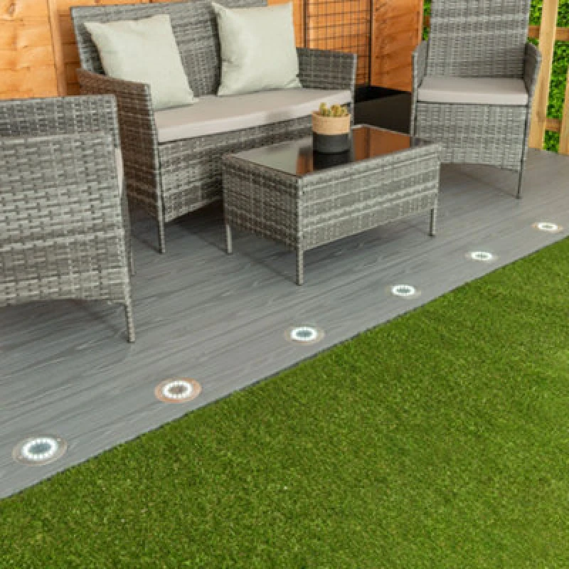 Image of ValueLights Set of 6 Warm / Cool White Solar Lights Garden Patio Path Lighting IP44 White unisex