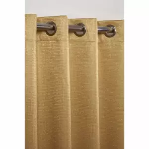 Image of Emma Barclay Ambiance Eyelet Curtains 46 X 72" Ochre