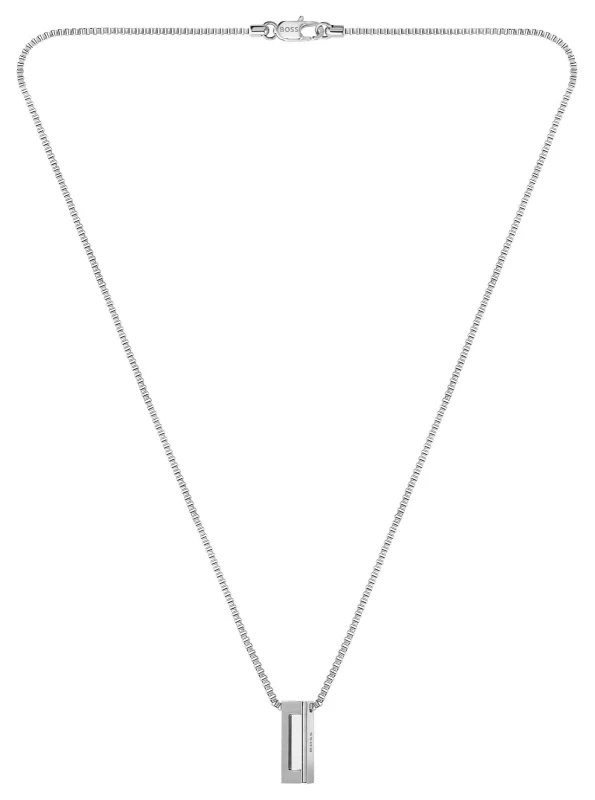 Image of BOSS 1580749 Mens Candor Dog Tag Stainless Steel Jewellery