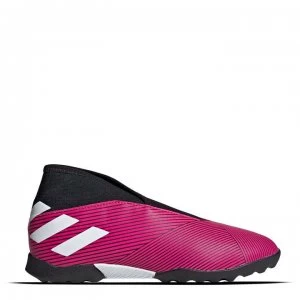 Image of adidas Nemeziz 19.3 Laceless Childrens Astro Turf Trainers - ShockPink/Black