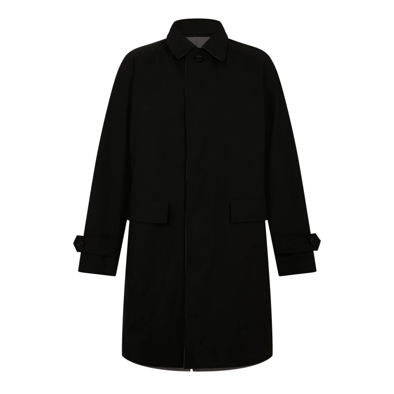 Image of Boss Mens P Jared Rvs Overcoat Black male L