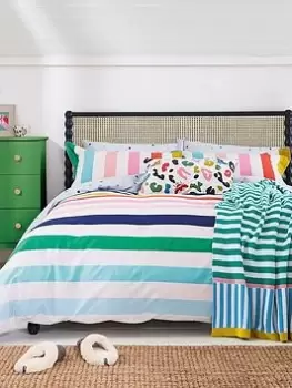 Image of Joules Rainbow Stripe Duvet Set 100% Cotton - Sb