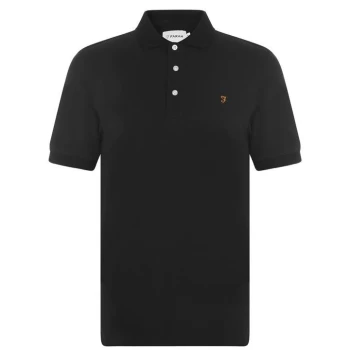 Image of Farah Blanes Short Sleeve Polo Shirt - Black 010