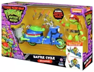 Image of TMNT Raphael's Battle Cycle with Side car and Figure