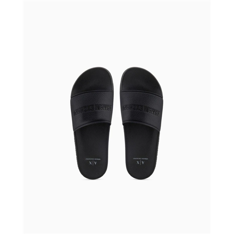 Image of Armani Exchange Mens Pool Sliders Black male 6 (39)