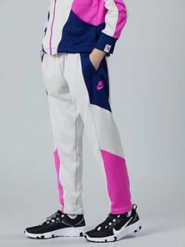 Image of Nike Sportswear Older Girls Heritage Track Pants - Cream/Pink