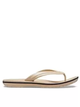 Image of Crocs Classic Two Strap Sandals, Taupe, Size 6, Women